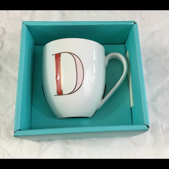 NIB Kate Spade It’s Personal “D” Mug